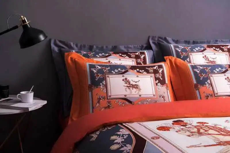 Новинка 2019 роскошная Европейская кровать из хлопка модный простой пододеяльник