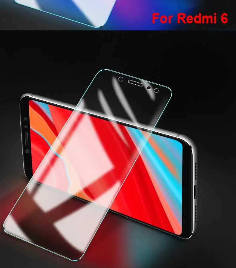Закаленное стекло 9H для Xiaomi Redmi 6 6A 5A 4A 4X5 5 Plus, Защитная пленка для Redmi Note 4 4X 5A 5 6 Pro