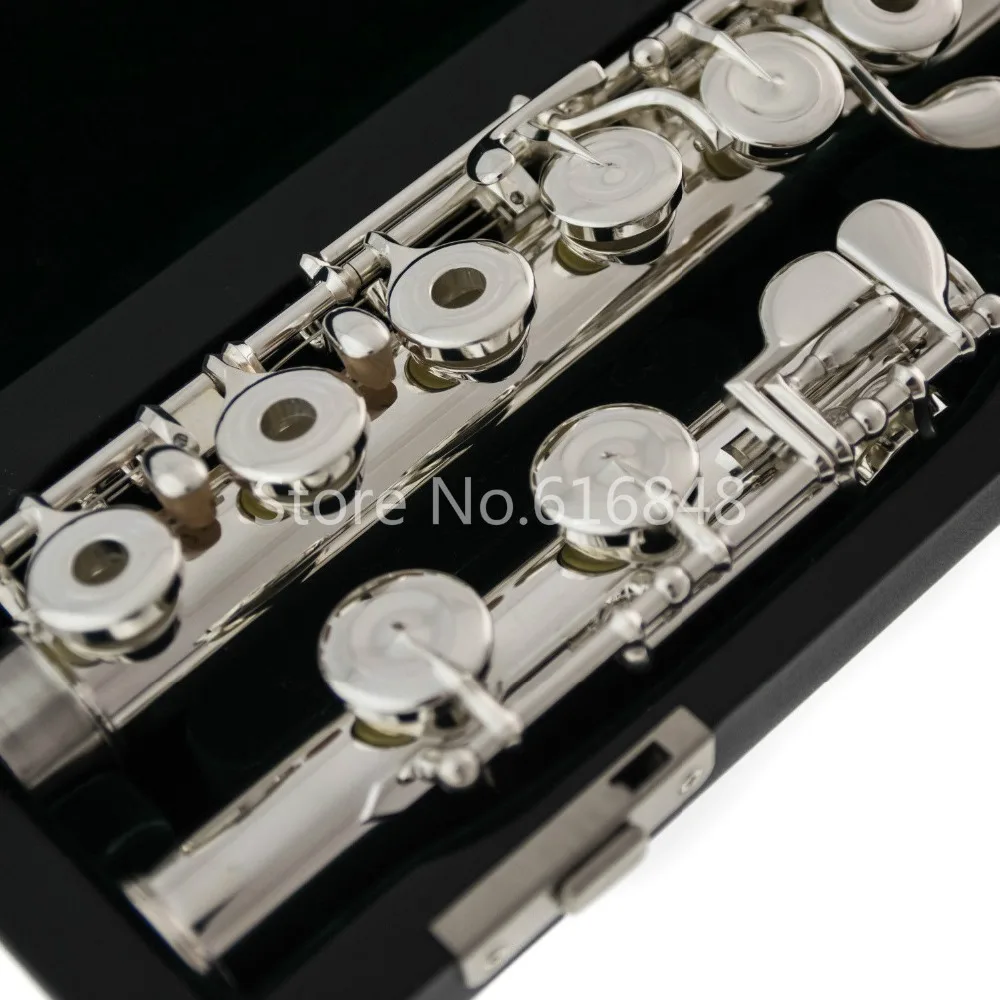 Жемчужный Quantz 525 C мелодия флейта из мельхиора трубка Посеребренная поверхность 16