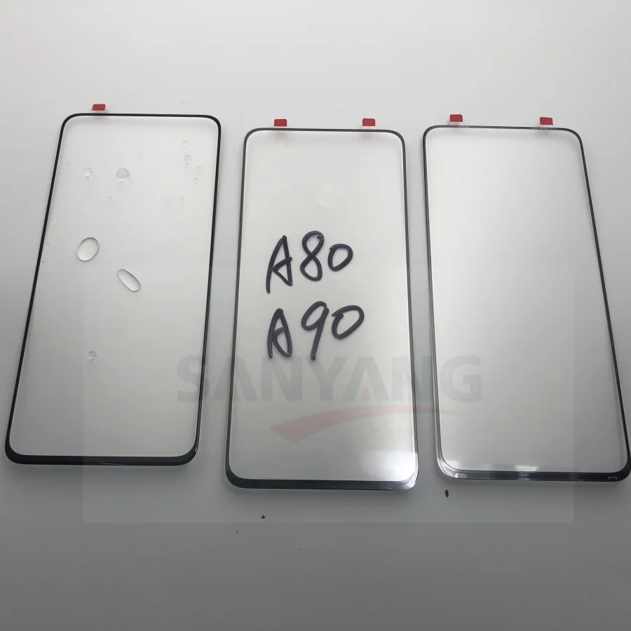 10 шт. внешнее стекло для Samsung Galaxy A80 A90 A905 A805F ЖК Сенсорная панель Переднее Внешний