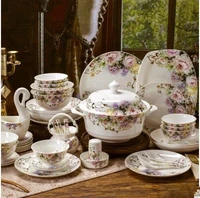 dinnerware sets bone china tableware household bowl 56 pieces a sets