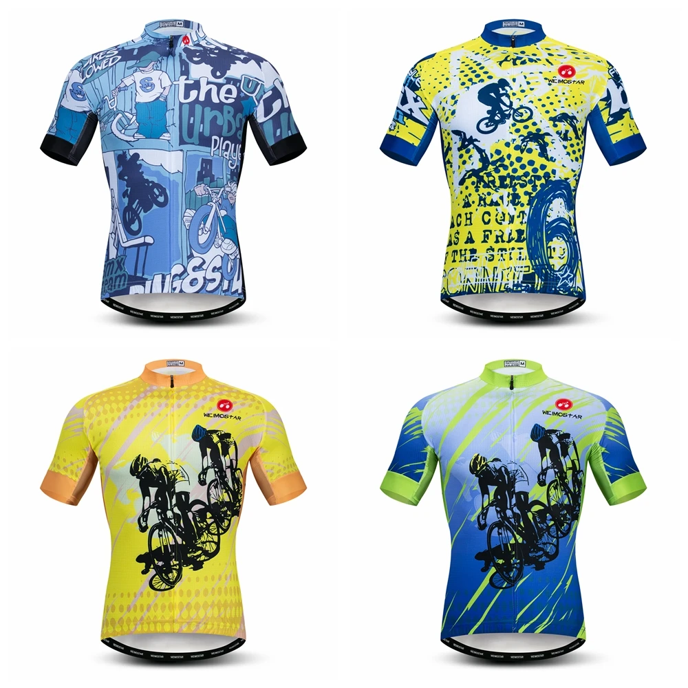 

Weimostar Summer Riding Cycling Jersey Top Men Short Sleeve Team Sport Bike Jersey MTB Bicycle Shirt Quick Dry Cycling Wear