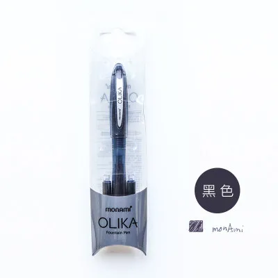 Корея monami OLIKA набор авторучек прозрачный разноцветный F Nib 0,5 мм каллиграфия Скрапбукинг Kawaii чернильная ручка для письма 02099F - Цвет: Black Fountain Pen