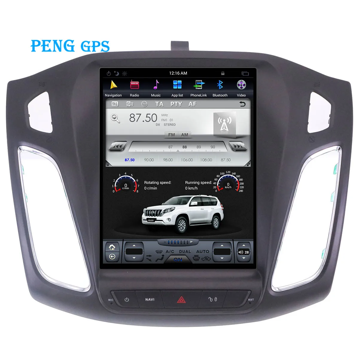 Автомобильный DVD-плеер в стиле Tesla на Android 7 без GPS-навигатора для Ford Focus 2012 2013 2014 -2018