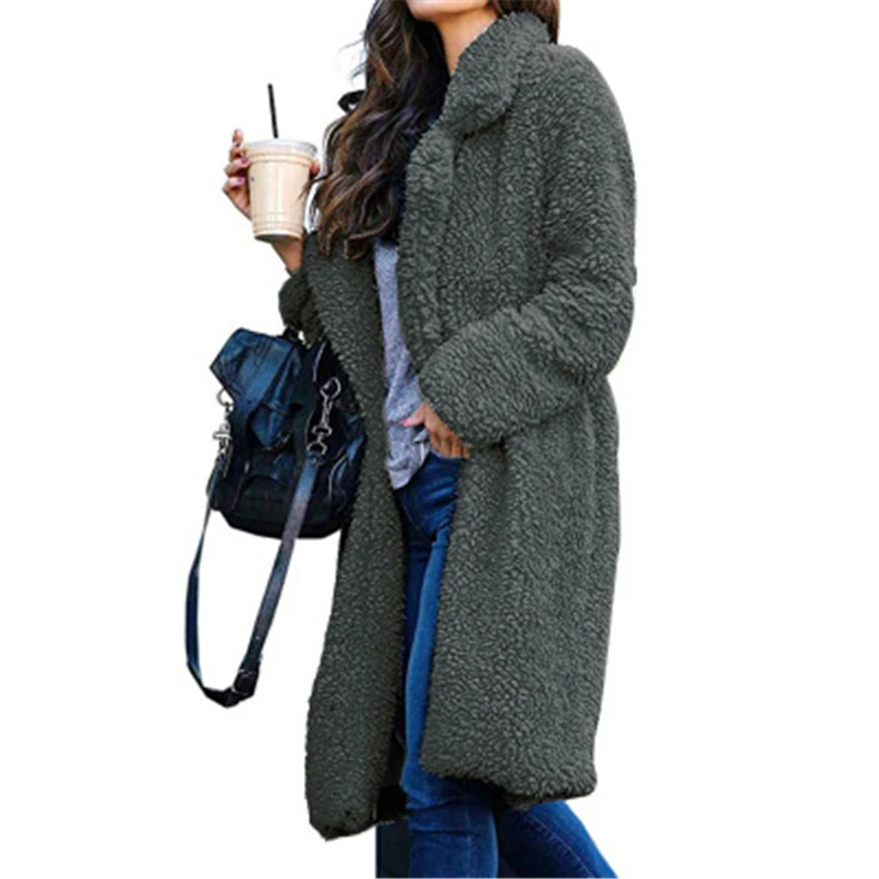 New Autumn Winter Big Size Female Fur Coat Cardigan Casual Large Size Warm Women Fur Jacket Loose Faux fur Outerwear Coats J908