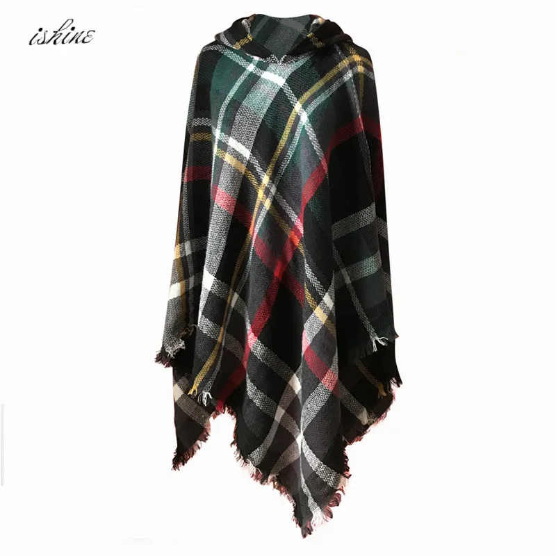 Высокое качество кашемировая шаль шарф модный нерегулярный с капюшоном плед