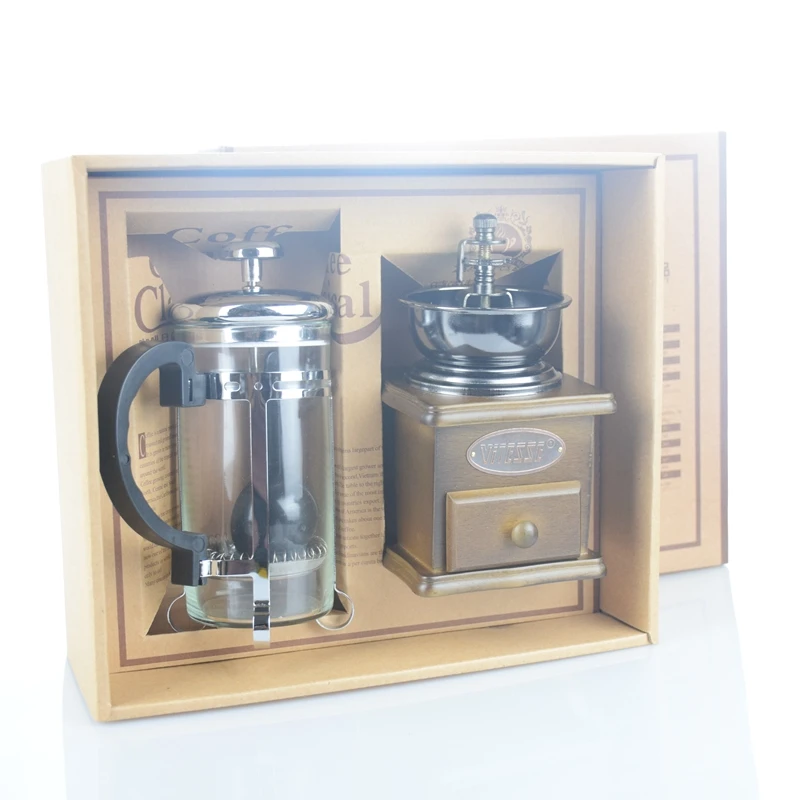 Набор для бариста Ecocoffe Кофеварка одна кофемолка французская Press350ML Подарки Для
