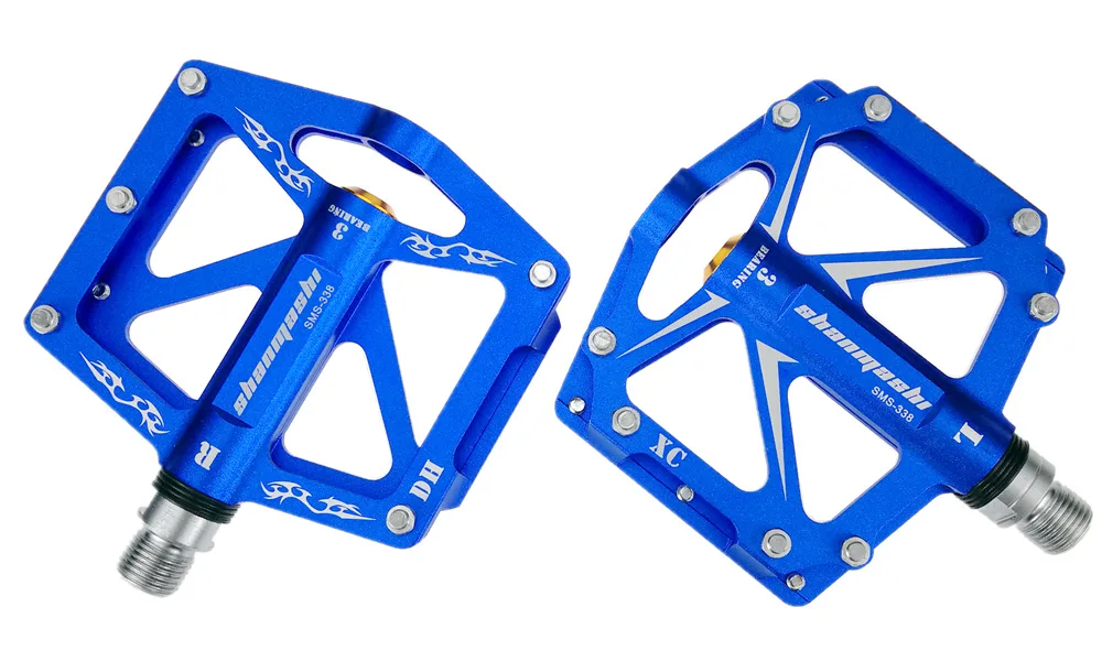 

Aluminium MTB Mountain Road Bike 3 Perrin Bearings Pedals Flat Platform Bicycle Pedal Super Light