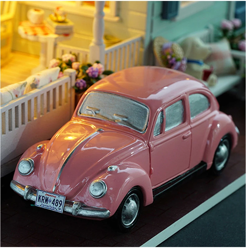 Милая комната DIY деревянный дом Miniaturas с мебели DIY Миниатюрные домики кукольный домик игрушки для детей Рождество и день рождения A35