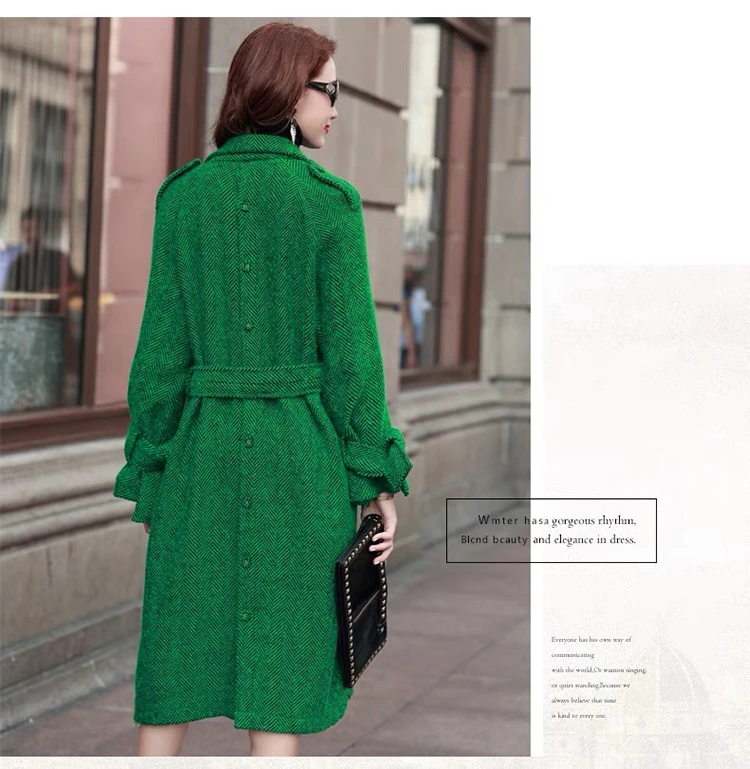 Женское пальто manteau femme hiver, длинное шерстяное пальто, толстая верхняя одежда, Корейская шерсть, женские пальто, зима, шерстяная куртка