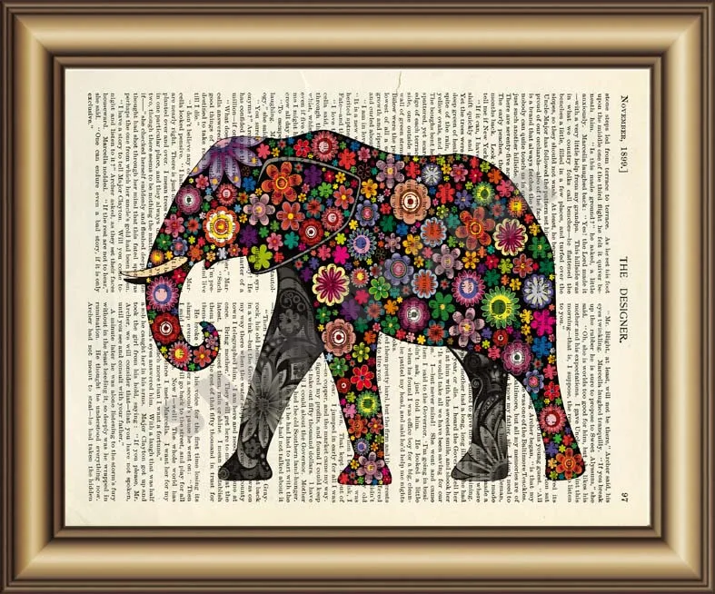 Слон холст живопись искусство печать постер фотографии для украшения дома