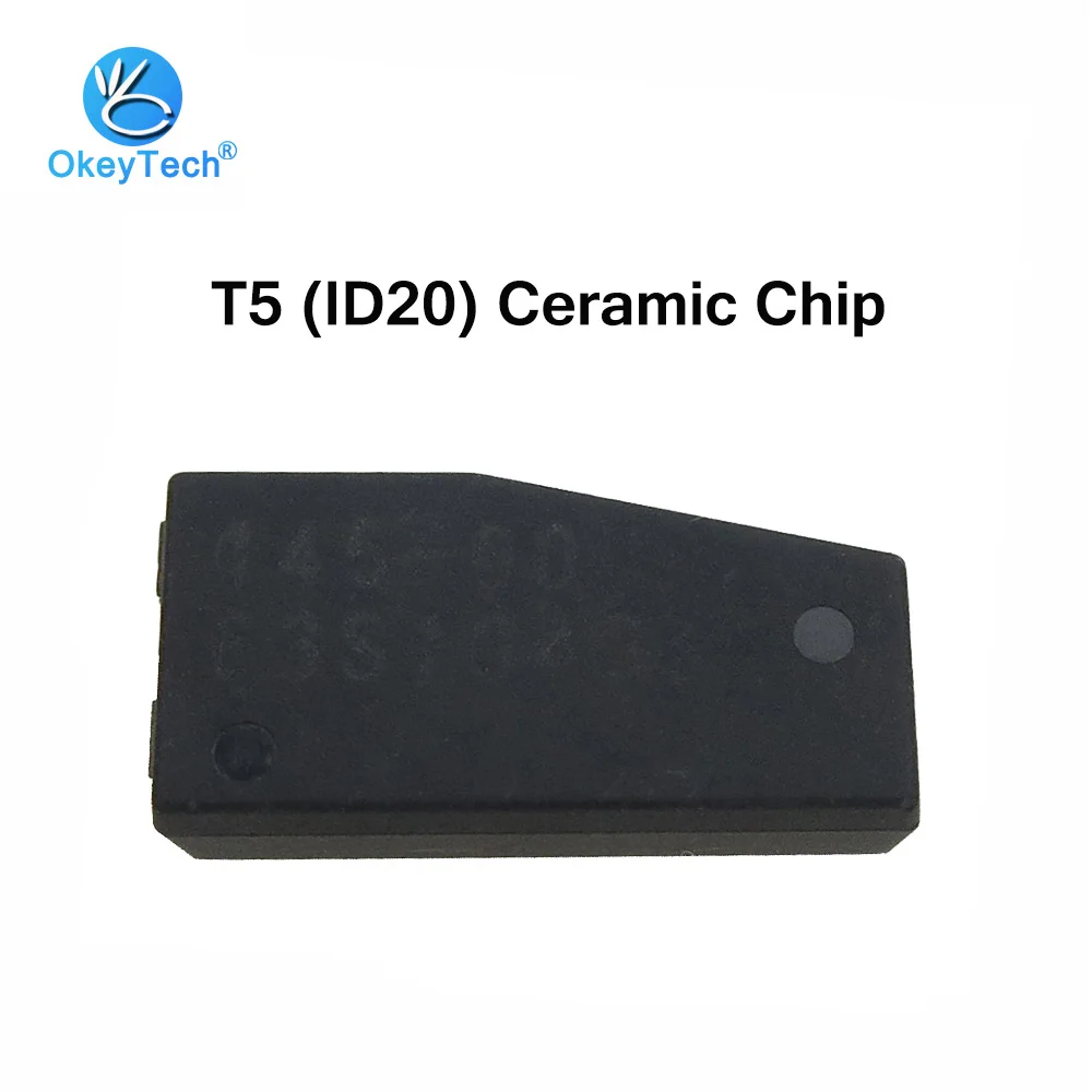 OkeyTech 20 шт./лот T5 Автомобильный ключ транспондер чистый карбоновый Cloneable Cemamic Chip ID20
