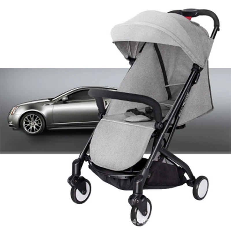 Free shipping Baby stroller light portable can sit reclining four wheel shock absorber one button folding | Мать и ребенок