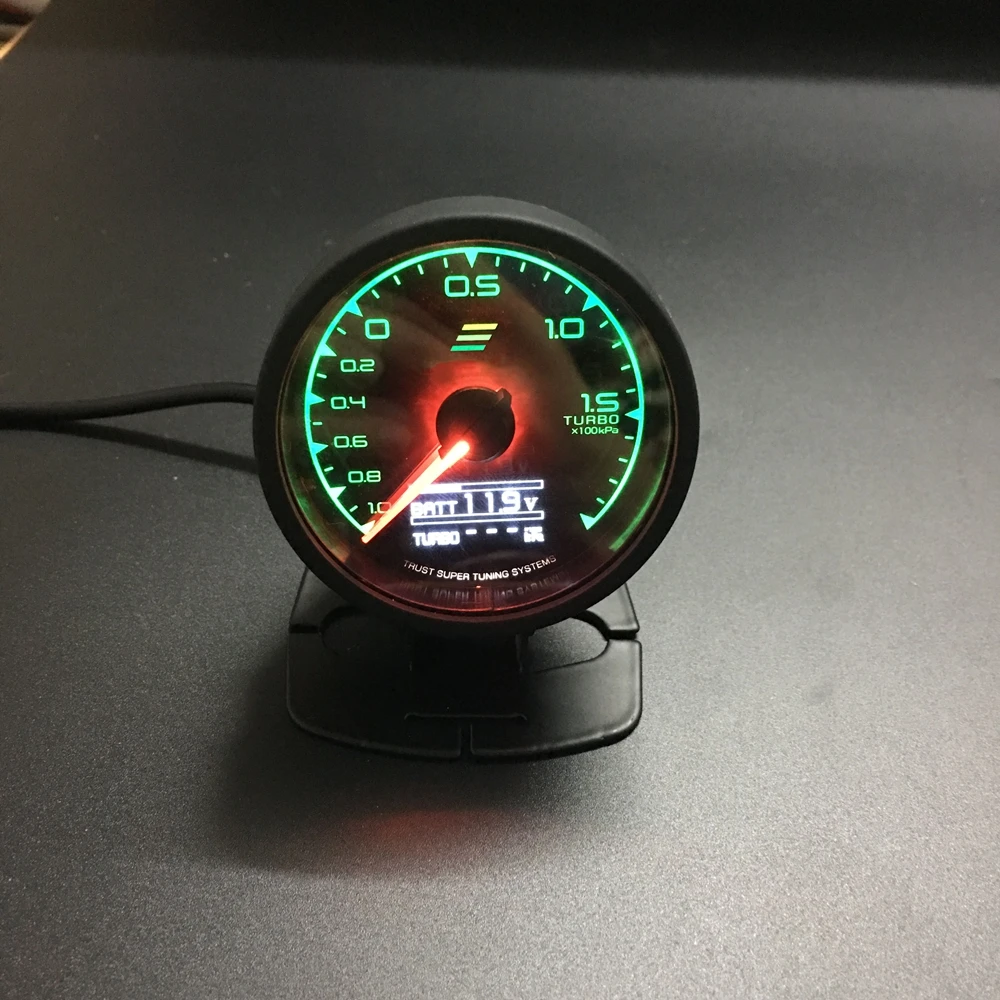 7 Цветов-в-Одном: Мульти D/Калибровочных 60 мм ЖК-Дисплей Turbo Boost Метр Давления с
