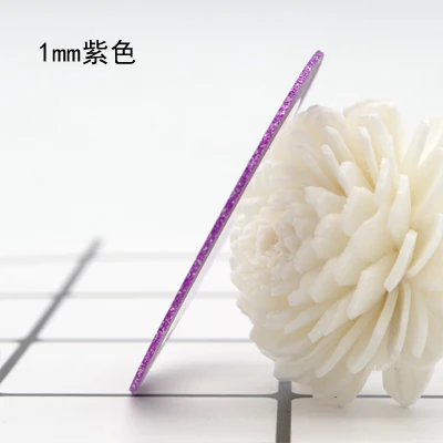 1mm Purple Смешанные 17 цветов, 1 шт, 1 мм, 2 мм, 3 мм, блестящая Смешанная цветная лента в рулонах, линия для украшения ногтей, стикер для самостоятельного дизайна ногтей, полосовая лента - Цвет: 1mm Purple