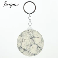 jweijiao marble lines key chain mirror natural stone photo vintage charm diy game compact hand mirror espejo ms35