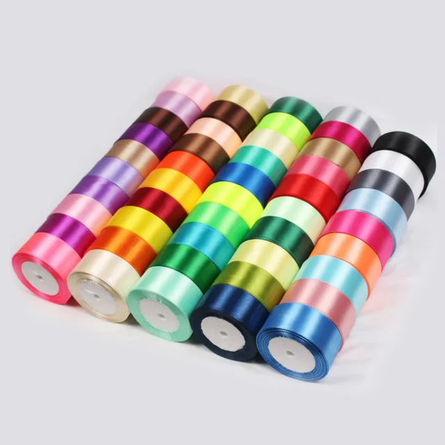 

4CM 1-12" Silk Satin Ribbon Wedding Party Decoration Invitation Card Gift Wrapping Scrapbooking Supplies Riband (25 Yards/roll)