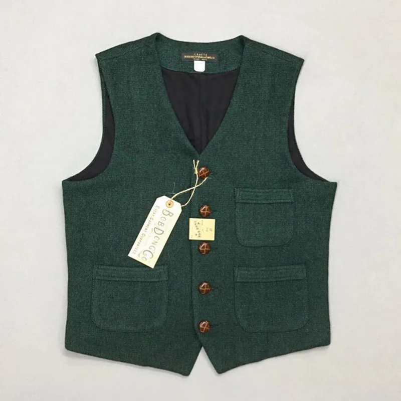 Мужской шерстяной жилет с пуговицами в стиле ретро|casual waistcoat|waistcoat vestgentleman vest |
