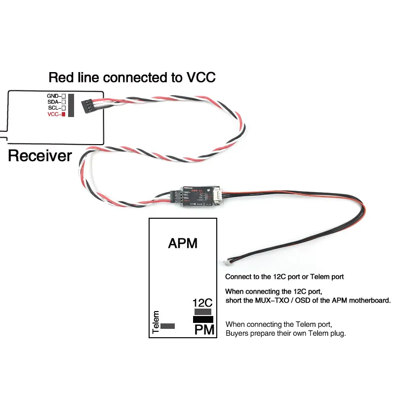 radiolink OSD телеметрический модуль PRM-03 PRM-01 PRM-02 мини Мощность дата возврата модуль для AT9 AT9S AT10 AT10II передатчик