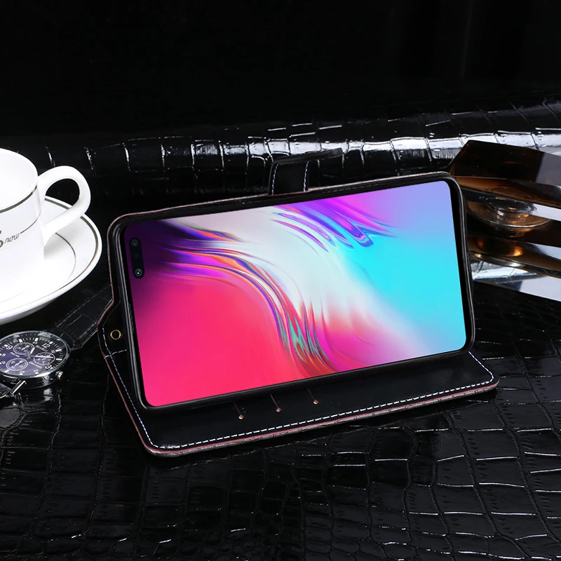 Чехол для Samsung Galaxy S10 5G Роскошный кожаный флип-чехол защитный чехол телефона с