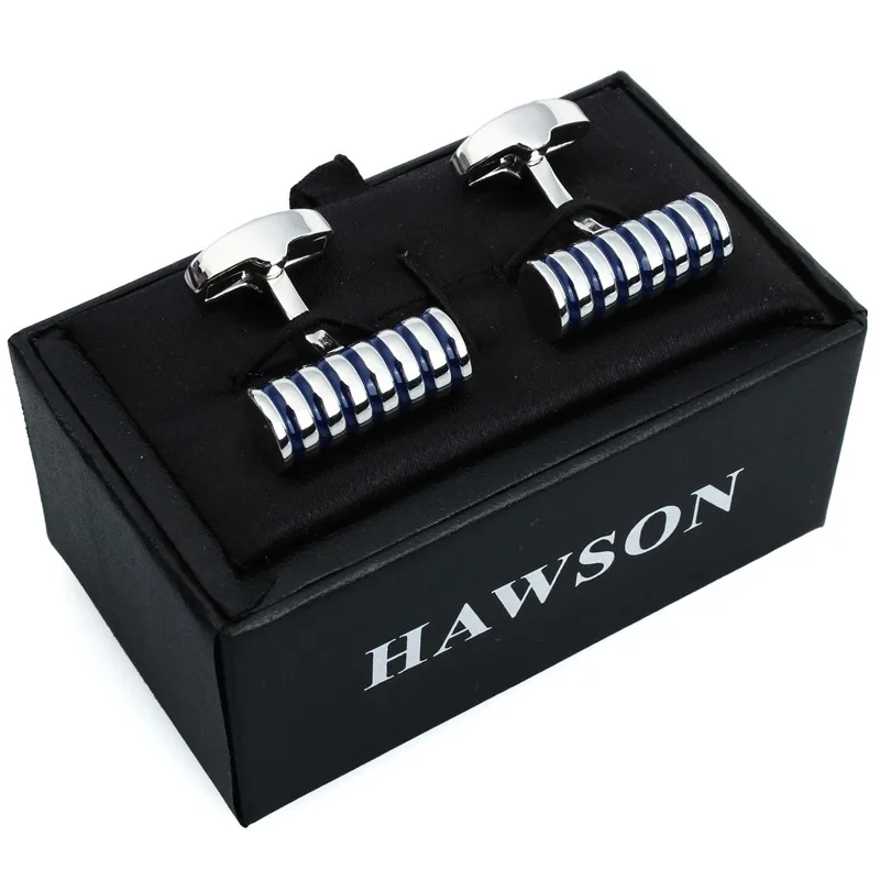 

HAWSON Cylinder Enamel Round Cufflinks for Men High Quality and Luxury Men Cuff links, Cufflinks High Quality