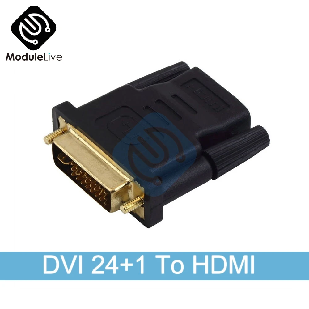 

Кабель-преобразователь DVI 24 + 1 на гнездо DVI 1080P для монитора проектора HDTV с золотым покрытием 24k