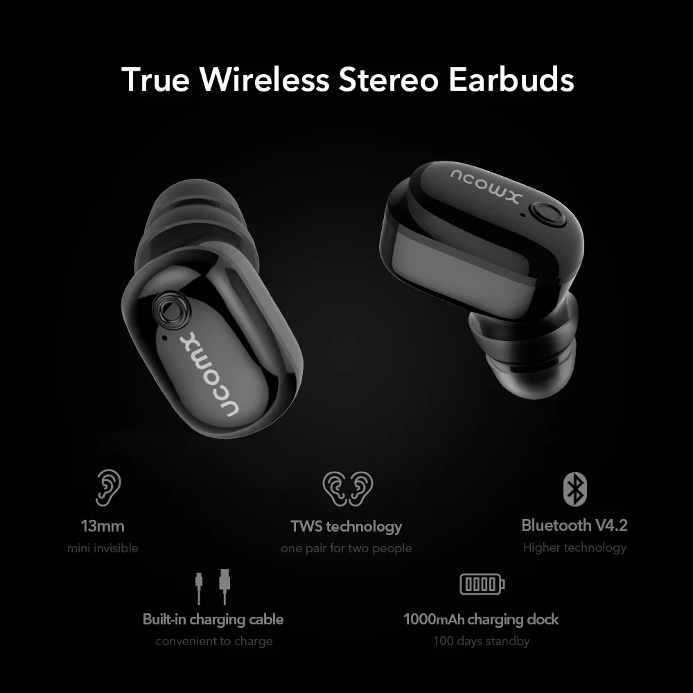 UCOMX U6H/U6H Pro Bluetooth наушники беспроводные наушники с микрофоном истинные беспроводные стерео вкладыши монитор наушник для iPhone huawei Mi