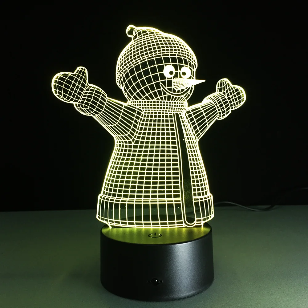 Рождественские украшения дома вечерние 3D лампа светодиодный Ночной светильник