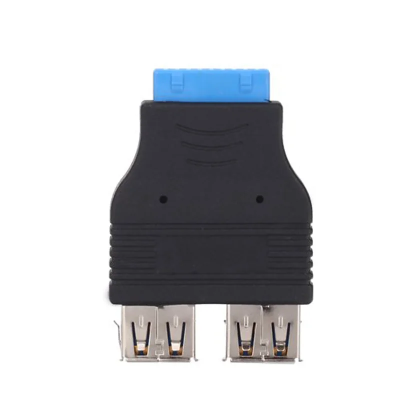 Черный Мини 2-портовый USB 3 0 A Суперскоростной адаптер для 20 PIN @ JH |
