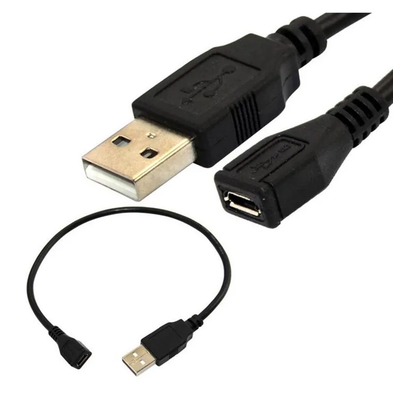 USB 2 0 A штекер для Micro 5P 5 pin гнездо короткий кабель адаптер 25 см Новый|Кабели