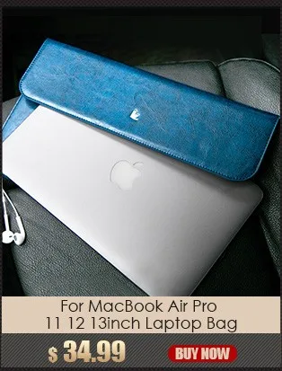 Jisoncase Чехол из натуральной кожи для MacBook Air Pro 11 12 13 дюймов Тонкий чехол Модный дизайн Роскошная брендовая сумка для ноутбука