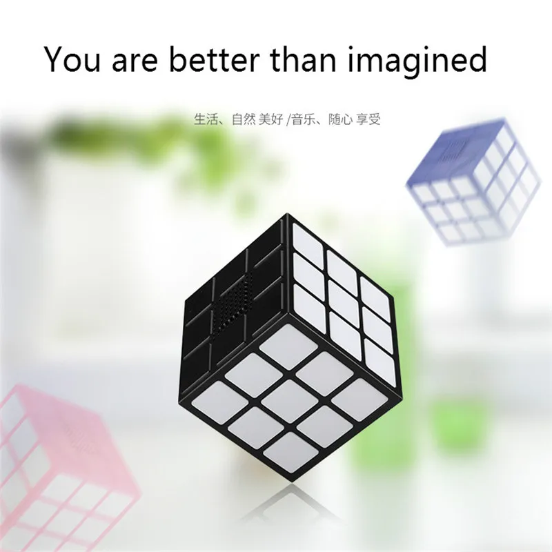 Модные портативные фонари мини-динамик Cube сабвуфер светодиодный