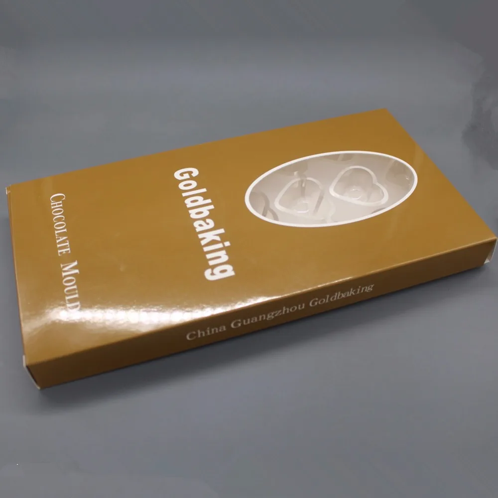 Goldвыпечка 3D сердце шоколад поликарбонатная форма конфеты лоток|chocolate polycarbonate