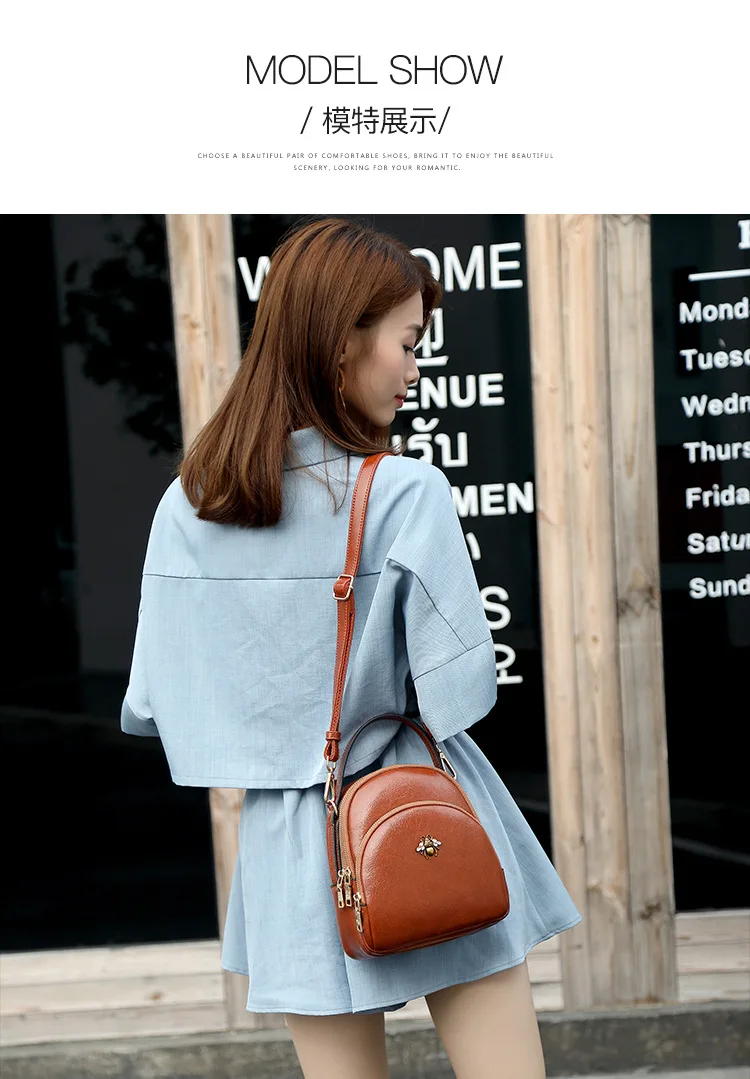 Женская сумка mochila высокое качество сумка через плечо из искусственной кожи новая маленькая сумка красивый маленький рюкзак с пчелами