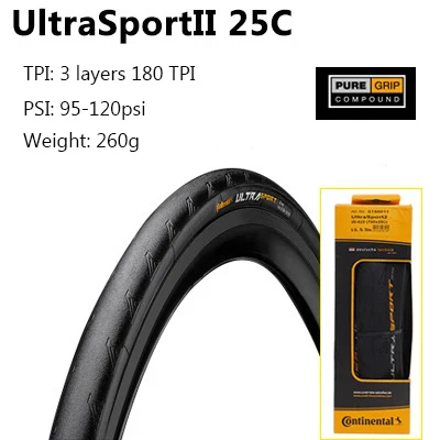 ultra 25C boxed Континентальный ультра Спорт II 700 x 23C 25C 28C дорожный велосипед Складные шины для велосипеда сверхлегкие анти прокол GRAND SPORT Racing - Цвет: ultra 25C boxed
