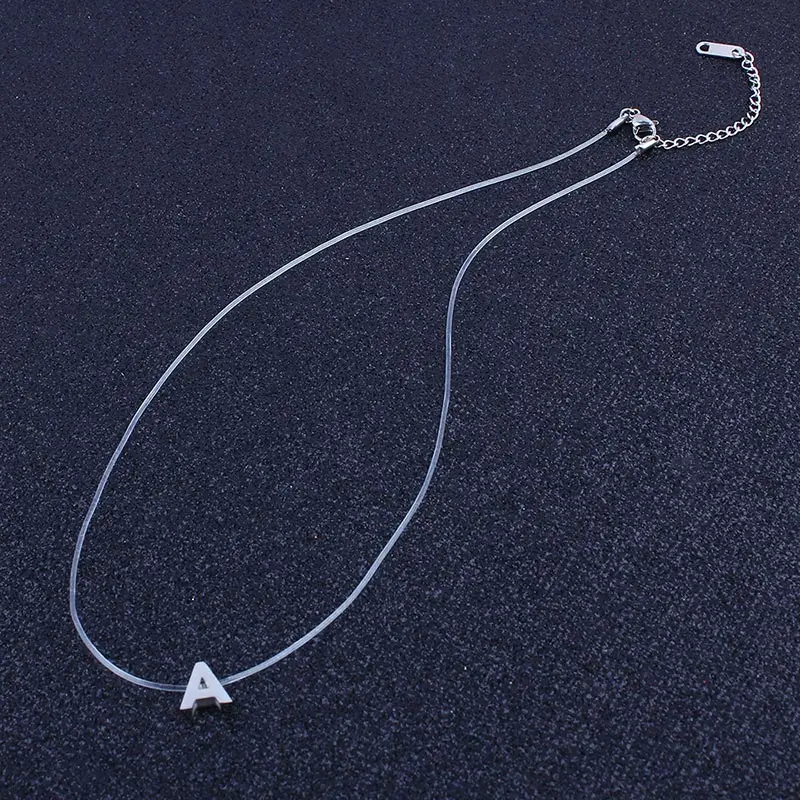 SHE WEIER невидимые цепочки ожерелье аксессуары буквы колье мужской кулон для женщин