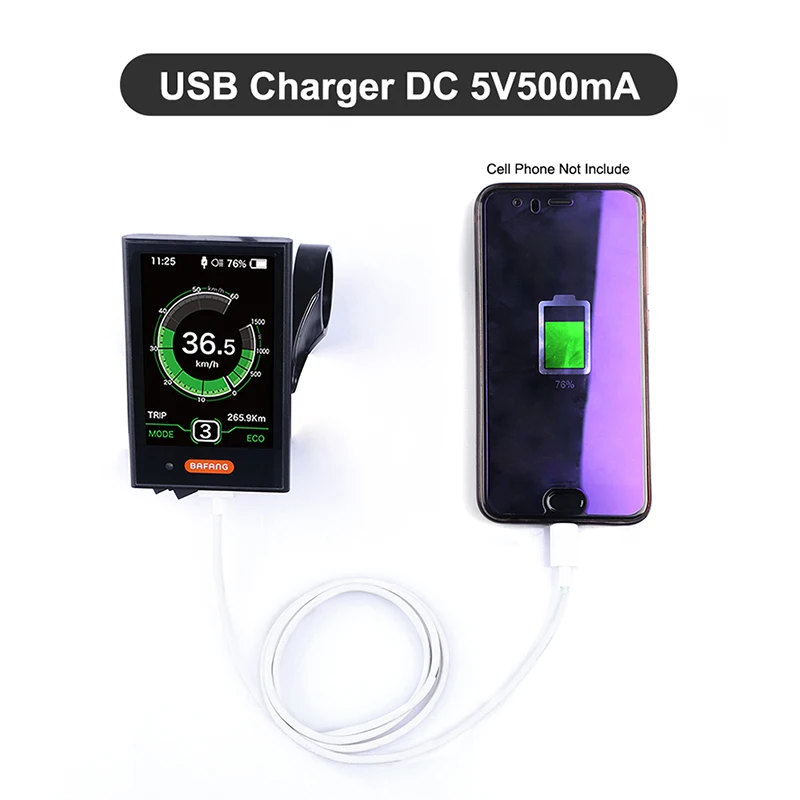 Bafang DPC18 дисплей с контроллером/переключателем/USB портом для электрического велосипеда среднего двигателя BBS01B BBS02B BBSHD 8fun спидометр