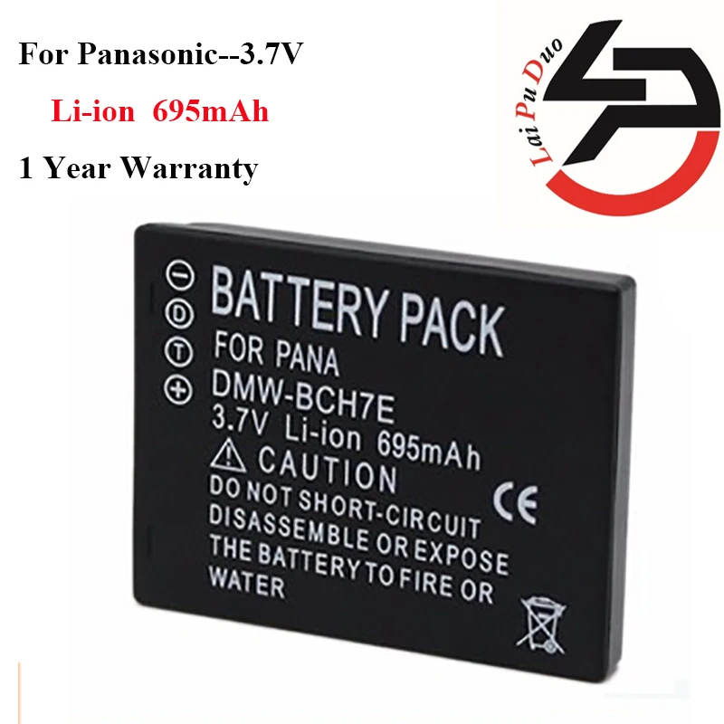 

Brand New 695mah Replacement Camera Battery For Panasonic DMW-BCH7E DMW-BCH7PP DMC-FP1 DMC-FP2 DMC-FP3 DMC-FT10 FP1K