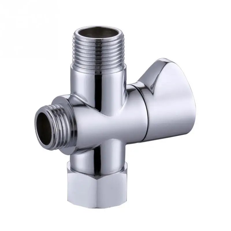 Ванная душевая головка шунтофф холодной и горячей воды 3 пути Т адаптер Тройник