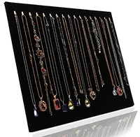 black velvet 17 hook necklace jewelry tray display organizer