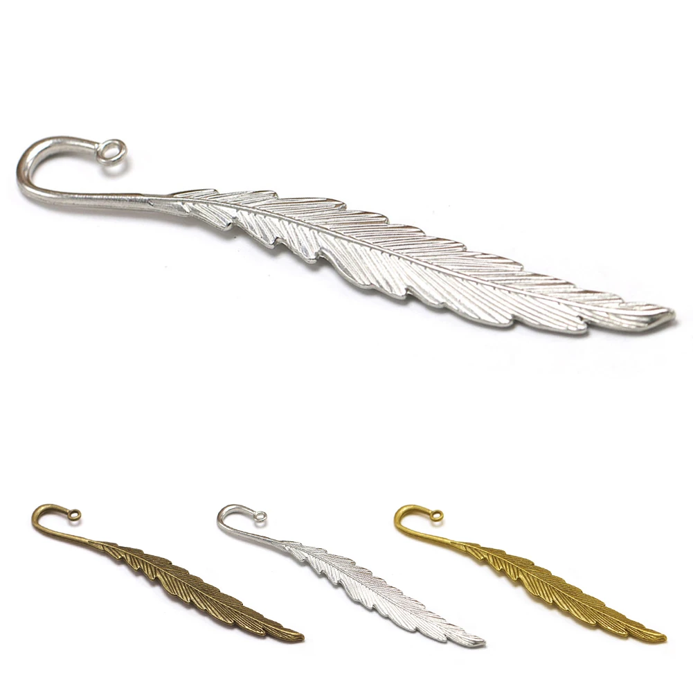 2 шт. офисная Закладка ретро изысканный сплав перо уникальный подарок кулон