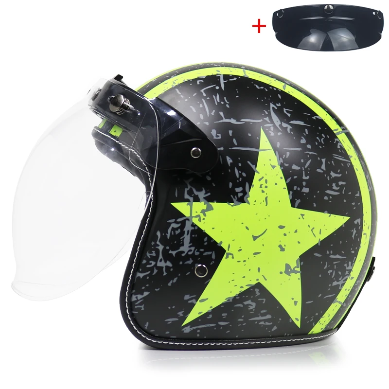 Новая мода мотоциклетный шлем 3/4 лицо Ретро Casco Motocicleta Capacete шлем|Шлемы| |