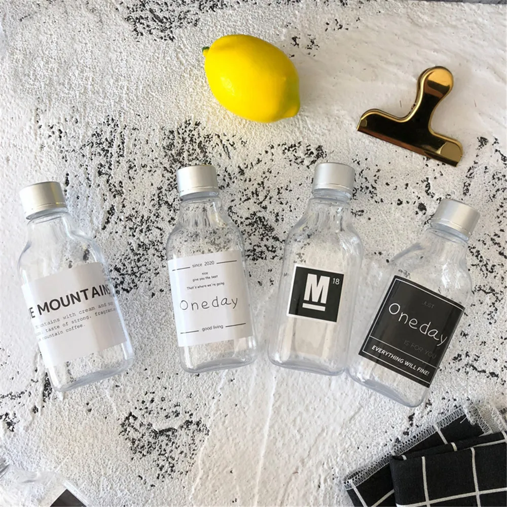 200ml Scandinavian Bath Shampoo Storage Bottle with Sticker Chic Transparent Liquid Lotion Travel Organizer Decor | Дом и сад