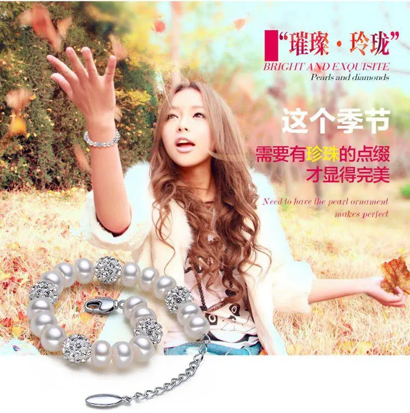 Женский браслет с натуральным пресноводным жемчугом ASHIQI из стерлингового