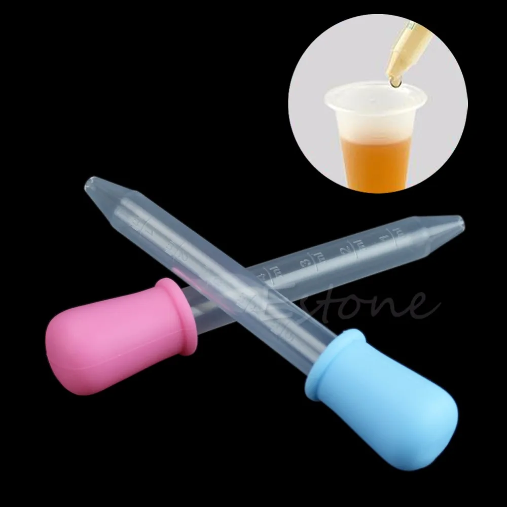 

5mL Clear Plastic Baby Kids Feeding Medicine Liquid Eye Ear Dropper Pipette Medicine Feeder with scales