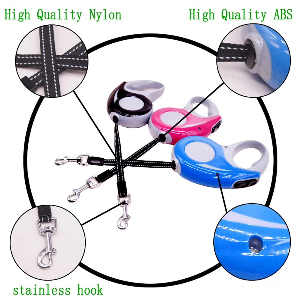 Выдвижной Поводок для собак автоматический гибкий поводок щенков кошек