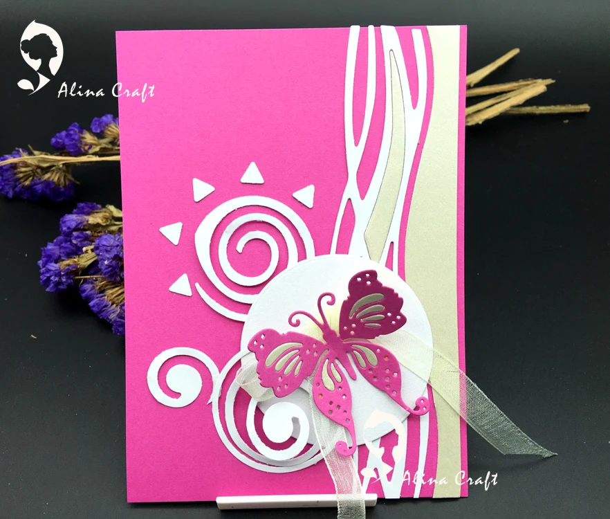 Металлические режущие матрицы alinaccraft резные трафареты с бабочкой для сада фермы