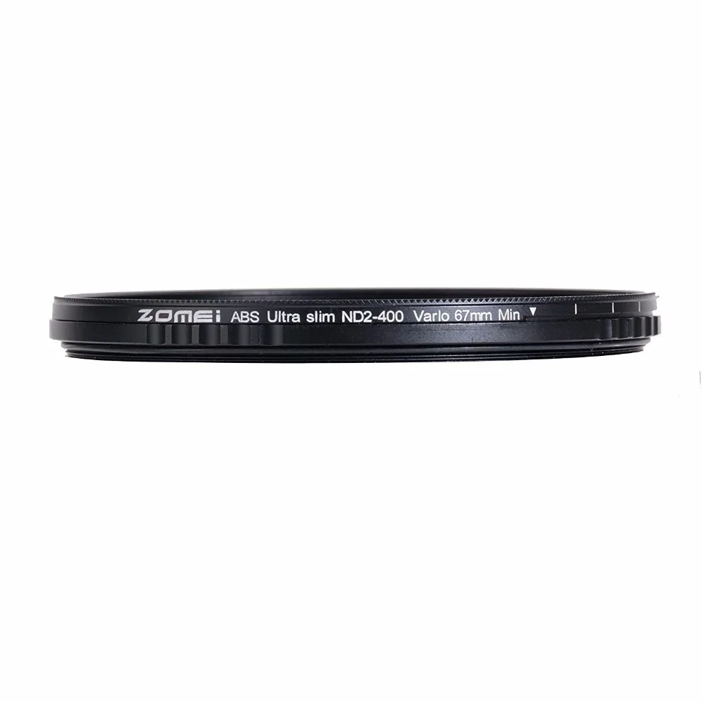 ZOMEI Тонкий ABS Fader ND2 400 Регулируемый Фильтр нейтральной плотности от до ND400 Для DSLR