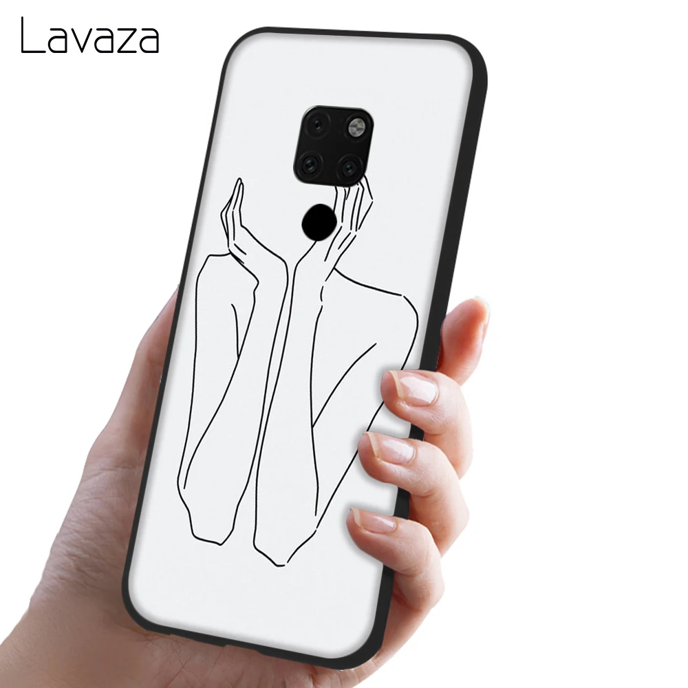 Мягкий чехол Lavaza Line Art Body для Huawei Honor 10 8 9 Lite 6A 7A Pro 7c 7x 8c 8x Nova 3 3i 4 Y5 Y9 Y6 Y7 Prime |