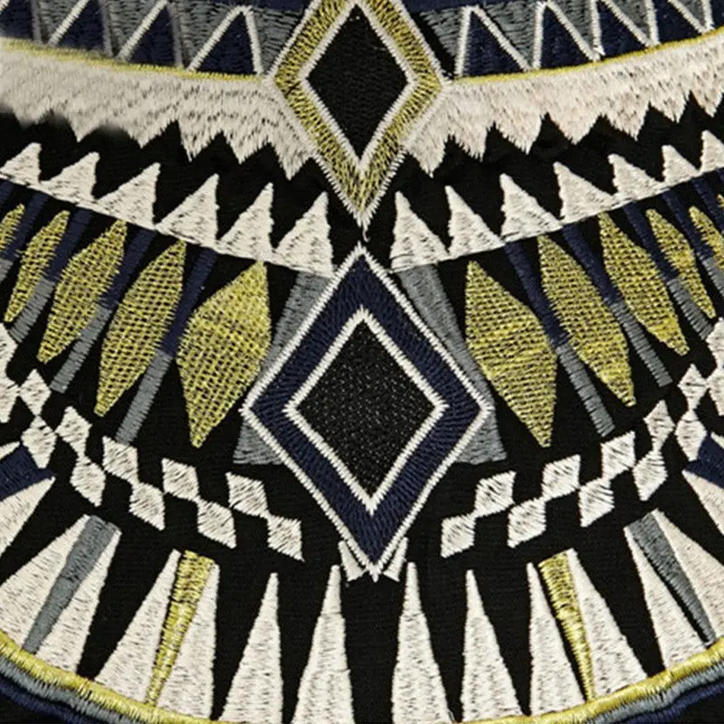 Женские винтажные с этническим принтом вышивка пляжное длинное дизайнер партия